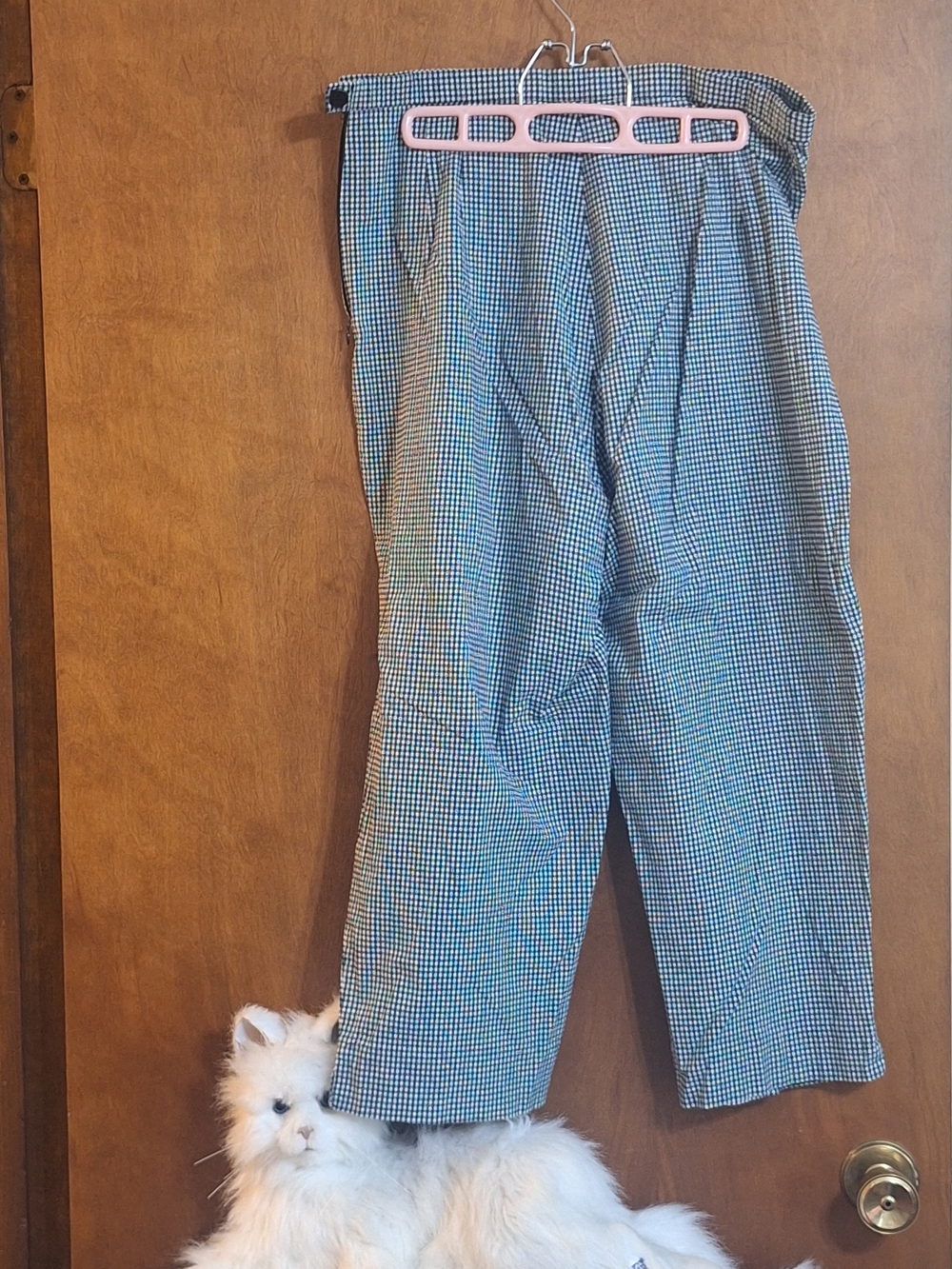 Briggs New York Black and White Check Capri Pants